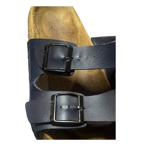 Birkenstock Betula Navy Blue Soft Florida Leather Sandals Womens Size US 7 EU 38 - Picture 8 of 11